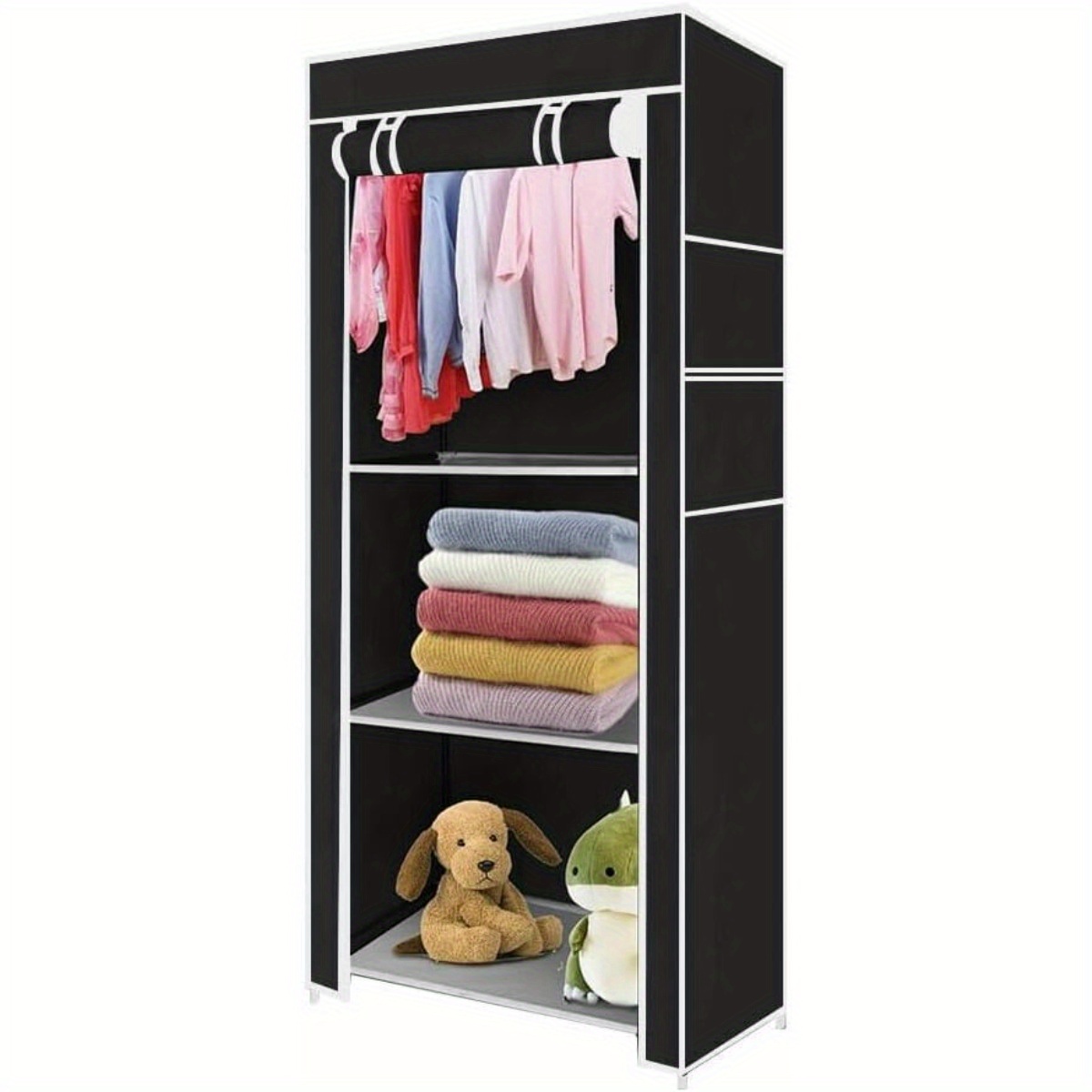 TEMU Portable Canvas Wardrobe, Portable Closets