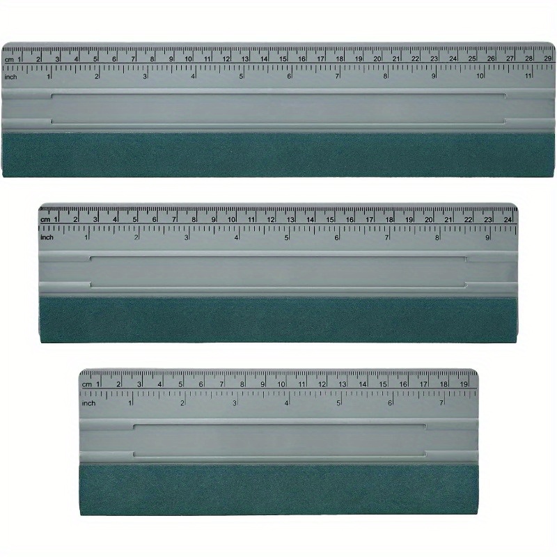 

Big Size Vinyl Squeegee With Inch & Centimeter Ruler - 3 Sizes Set For Efficient Vinyl Wrapping