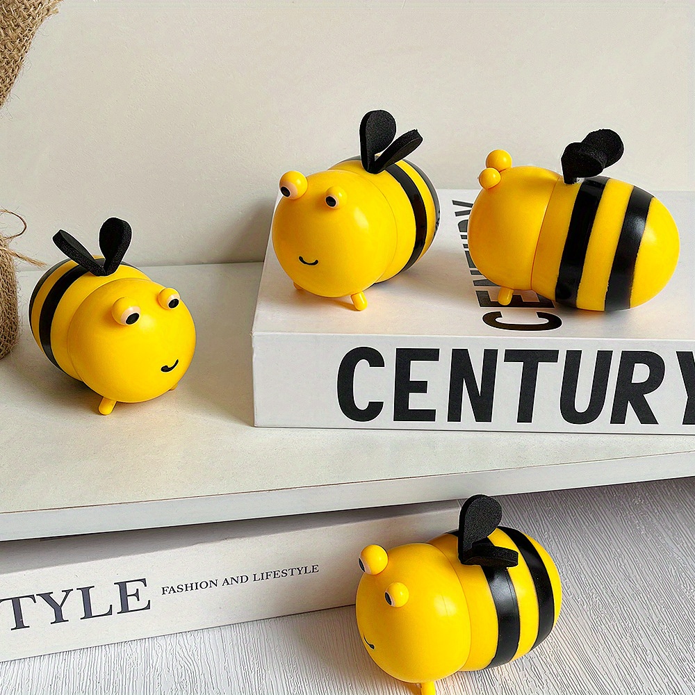 

1pc Small Bee Box Home Creative Cute Storage Desktop Holder Portable Jar For Living Room