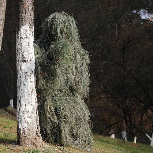 3d camouflage clothing withered grass ghillie suit 5pcs suit adult version