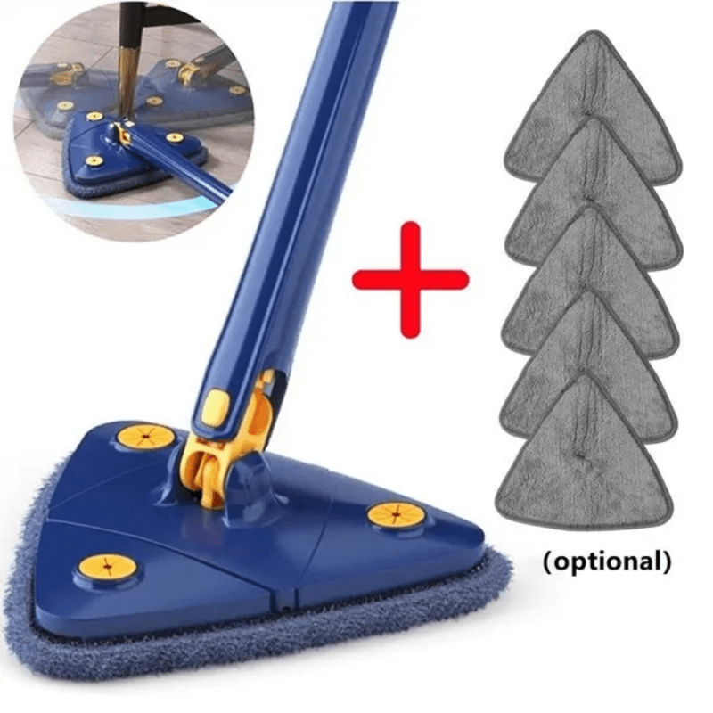 

Set, Triangle Mop, 360 Degree Rotation Retractable Adjustable Cleaning Mop For Tub Tile Floor Wall Glass Cleaning