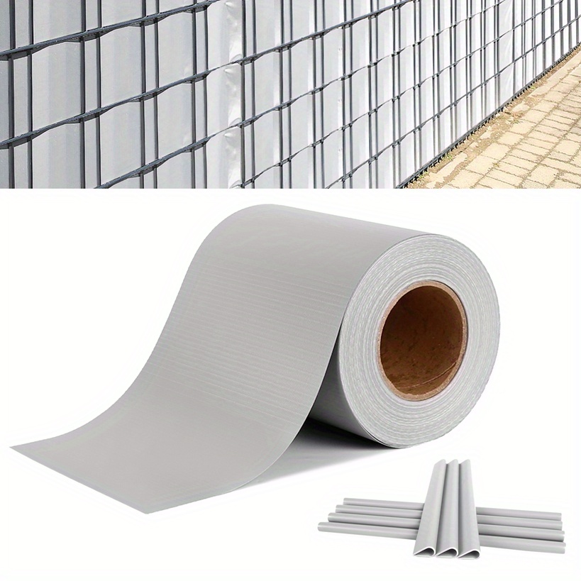 

Aufun Pvc Privacy Screen Strips, Privacy Film, Double Rod Mats, Fence, 35/65/70 M X 19 Cm With Mounting Clips, Garden Fence, Wind Protection For Fence Grey