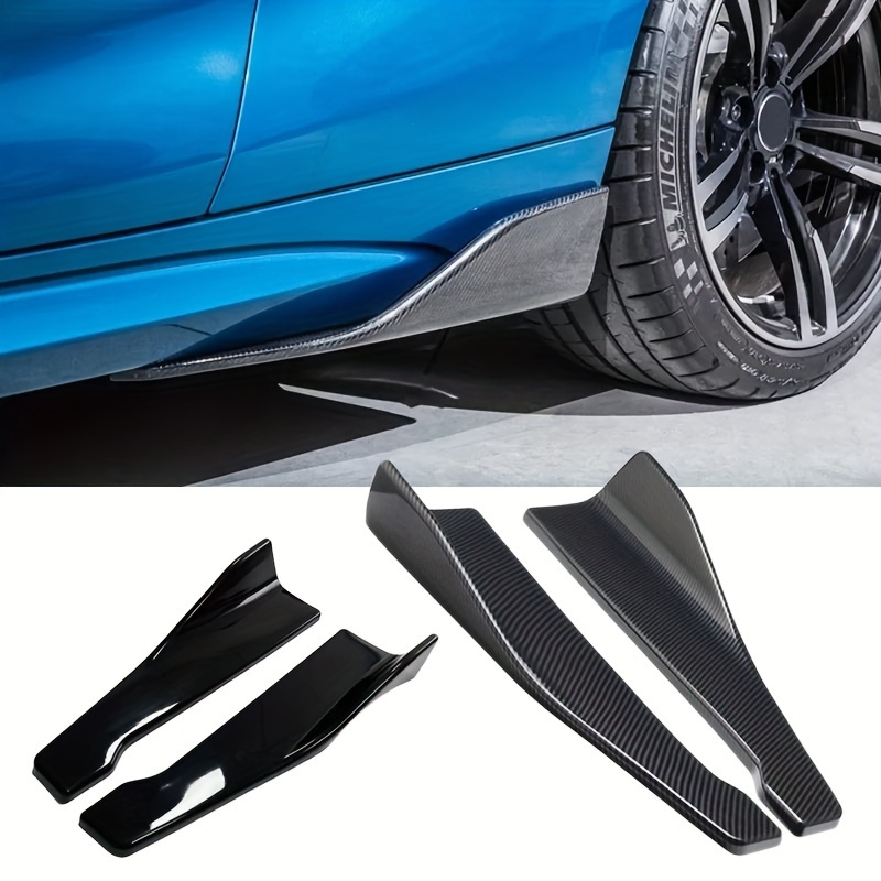 TEMU 1pair Car Rear Bumper Lip Trim Protector Car Side Skirt Cover Car Corner Bumper Guards With Screws Universal Fit