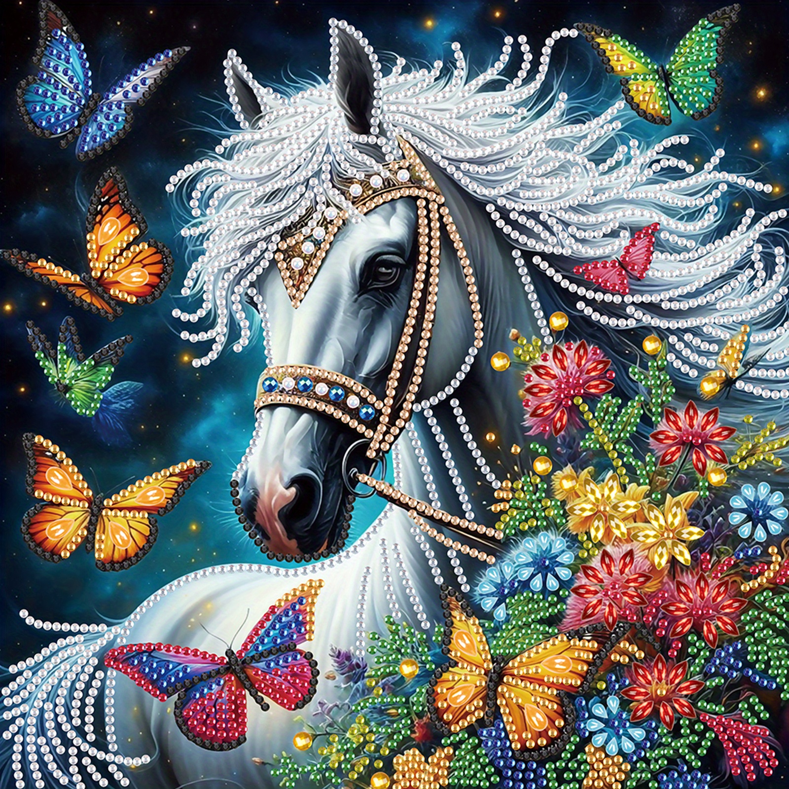 Horse Pray to good have eyes diamond art