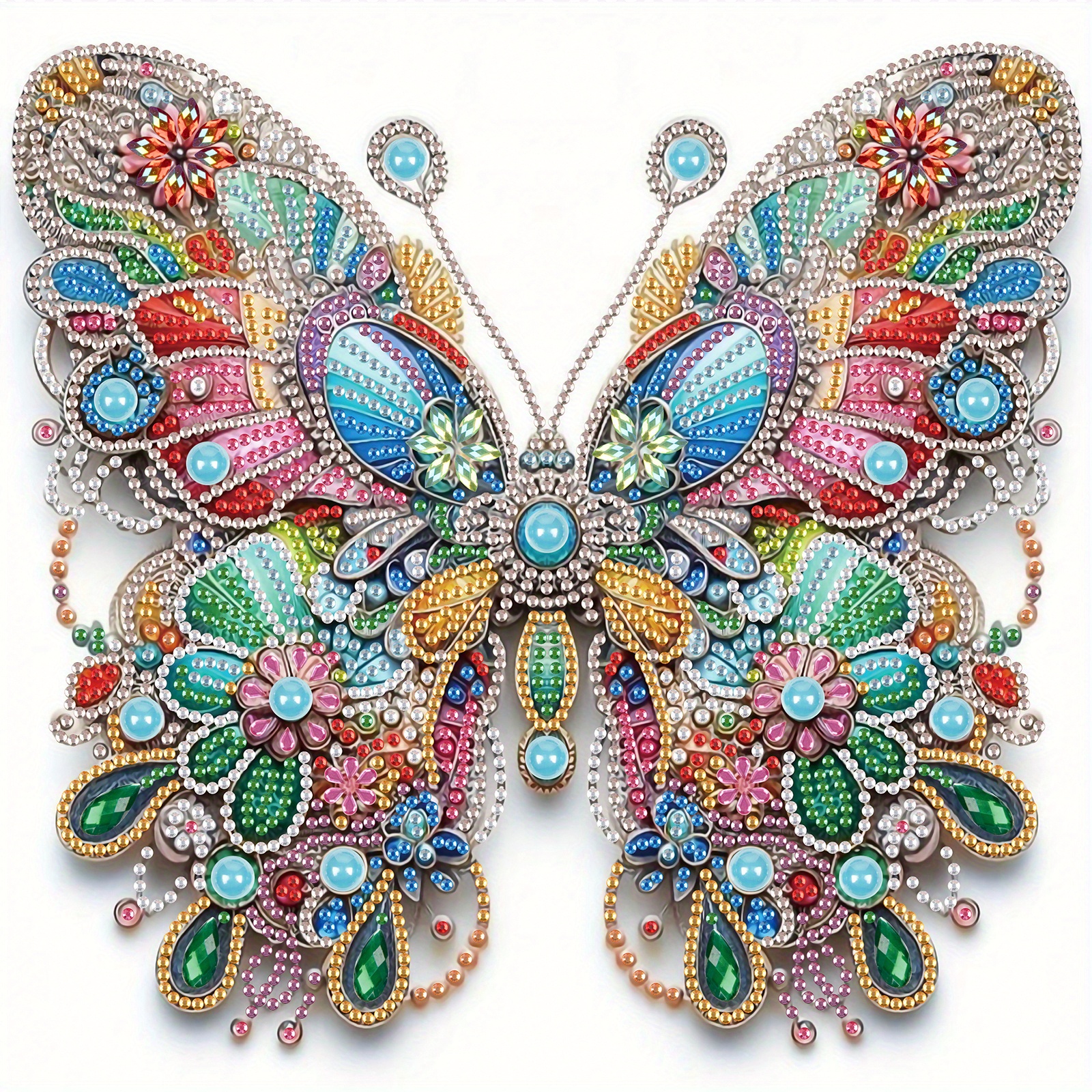 

5d Butterfly Diamond Painting Kit For Adults, Special Shaped Crystal Rhinestone Diamond Embroidery Art, Diy Insect Theme Gem Painting Canvas For Home Wall Decor, 12x12 Inch
