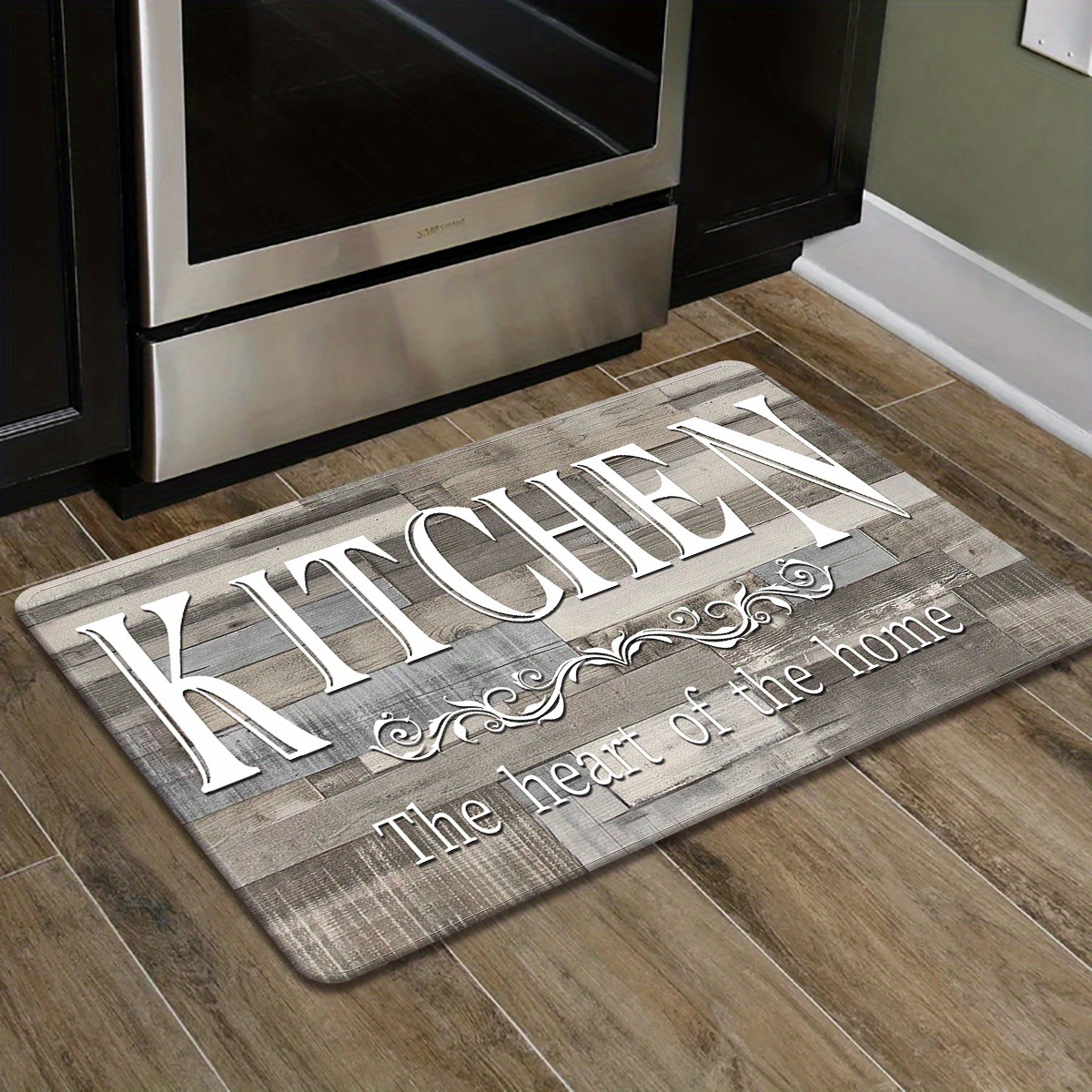 chic non slip kitchen mat   machine washable floor rug for entryway laundry room bathroom hallway   decor details 0