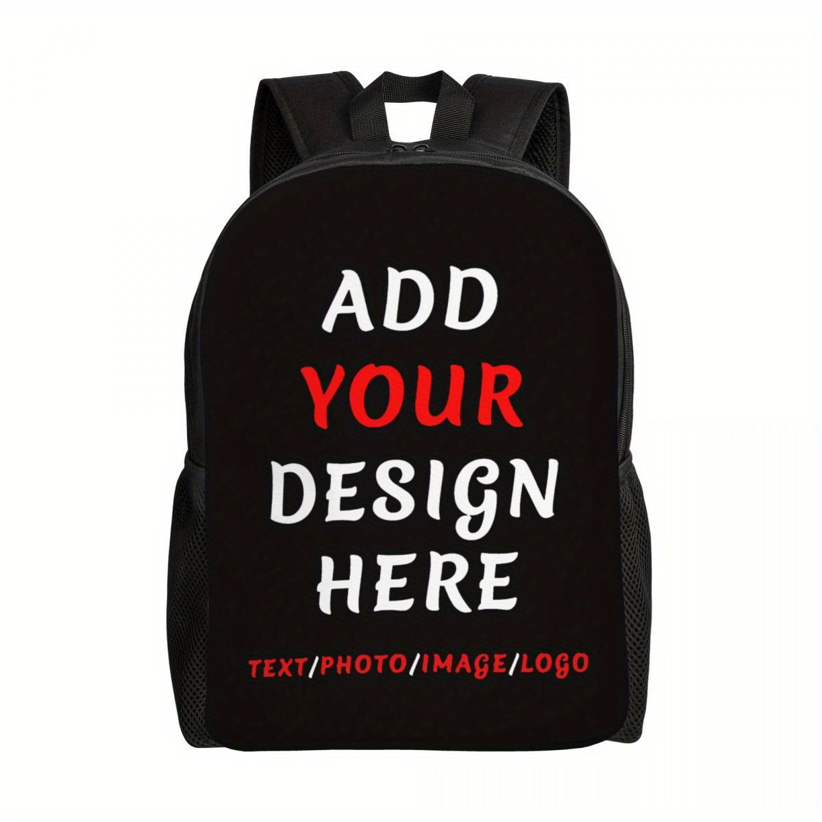 

Personalized Custom Backpack For Teens: Add Your Photo/text - Perfect For School Or Travel