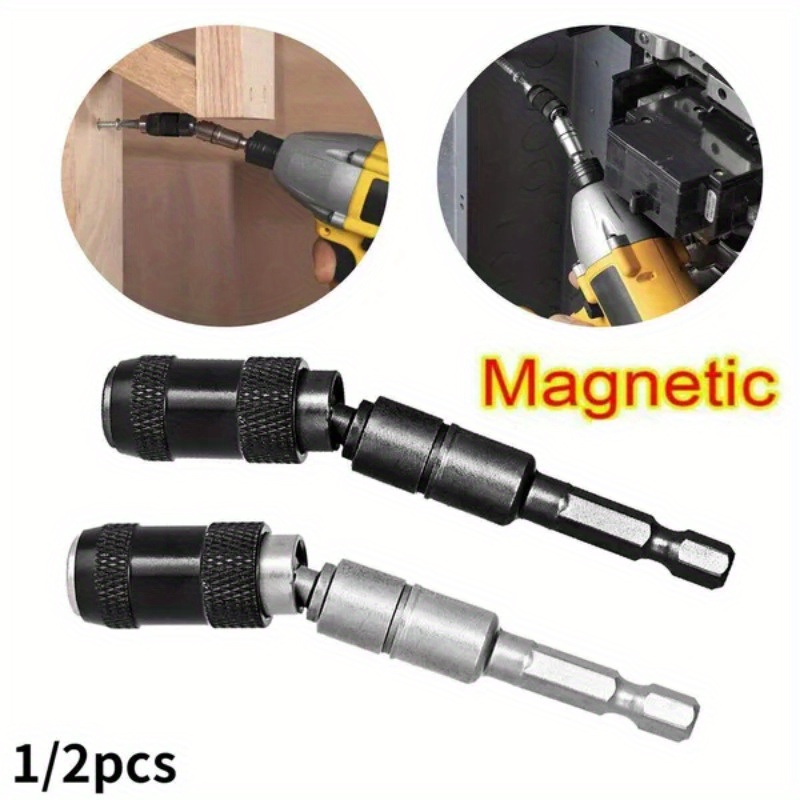 

Swivel Bit Tip Holder 1/4 Inch Magnetic Screw Bit Tip Pivot Screwdriver Bit Holder Magnetic Screw Holder Extender Bends 20° Angle For Corners