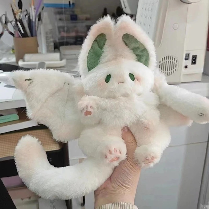 TEMU Adorable Rabbit Plush Toy With Green Ears & - Soft Flannel Stuffed Animal, Perfect Gift, Easter Basket Essential, Bunny Stuffed Animal, Design,