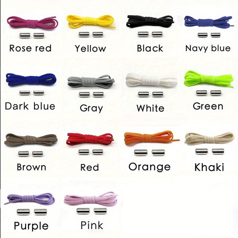 

Shoelaces For Sneakers - 1 Pair, 39.4" Length, No-tie Design With , Nylon, Multiple Colors