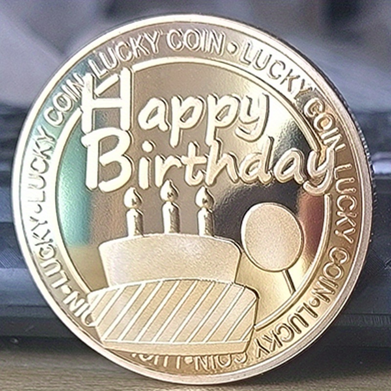 

Collect Coins Birthday Cake Commemorative Coin Birthday Gift - Commemorative Medal