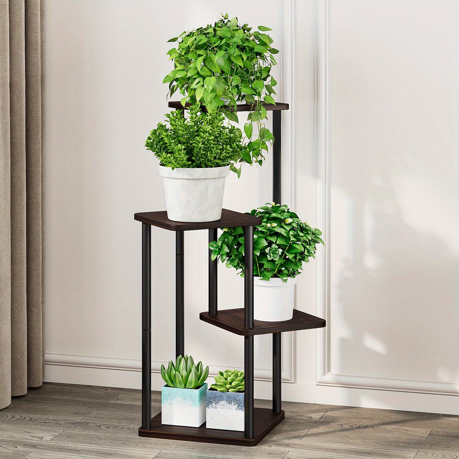 plant stand 4 tier indoor metal flower shelf multiple plants - Temu