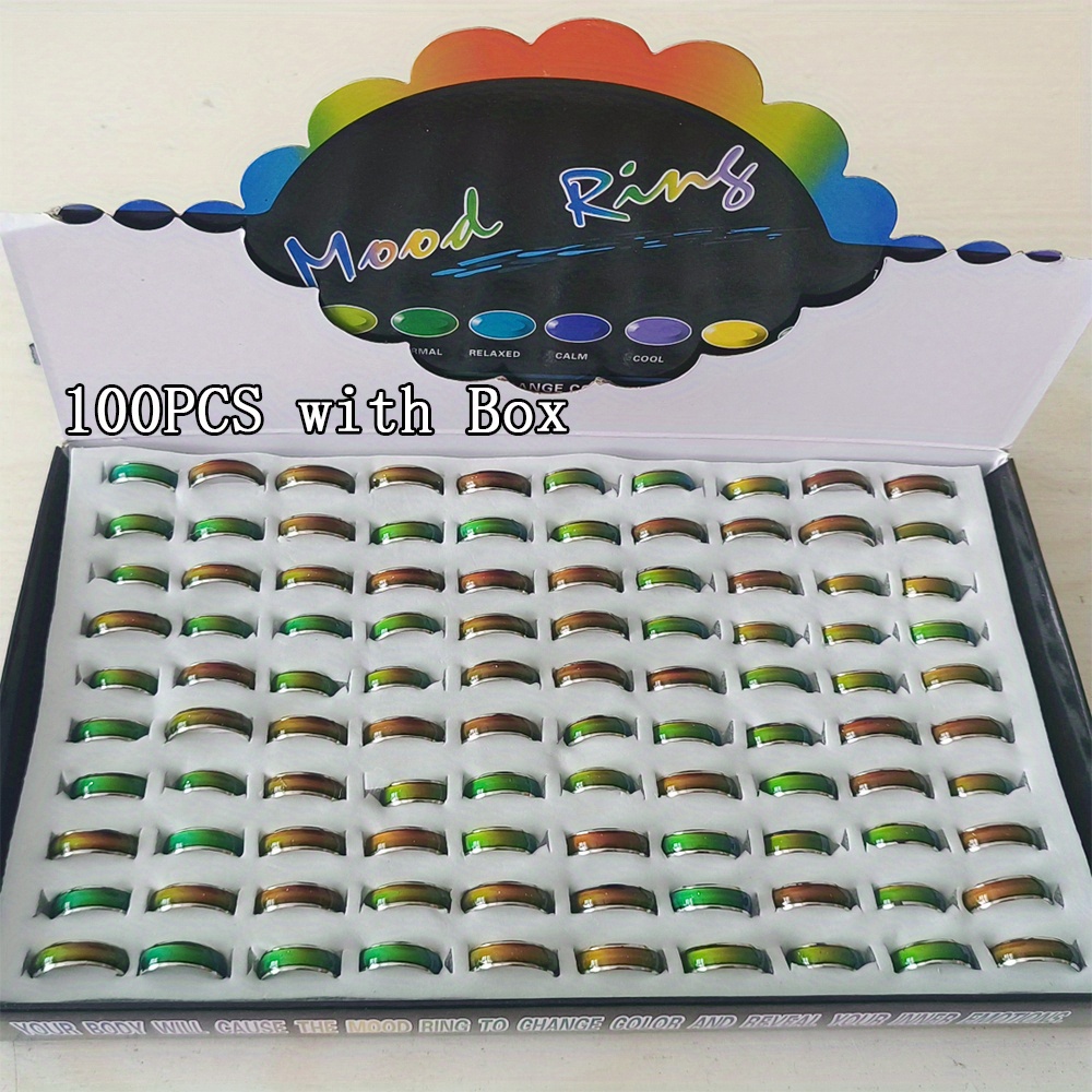 TEMU 100pcs Box 6mm Copper For Women Men+display Box