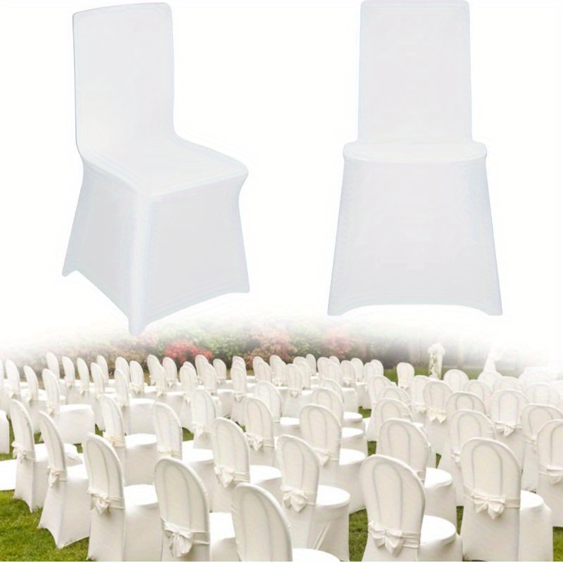 

Trmlbe Chair Covers Stretch Chair Cover Universal Modern Chair Cover Washable Decoration Wedding Birthday Party - White