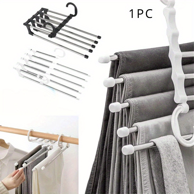 

1pc Magic Hangers For Clothes Pants Organizer Storage Rack Folding Pant Tie Jeans Shawl Belt Scarf Trouser Hanger Holder Closet Organizer