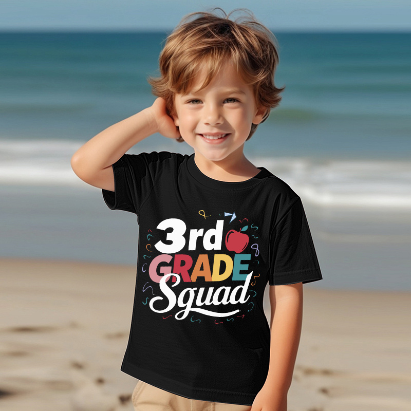 

Cute Cartoon Print T-shirt- Engaging Visuals, Casual Short Sleeve T-shirts For Boys - Cool, Lightweight And Comfy Summer Clothes!