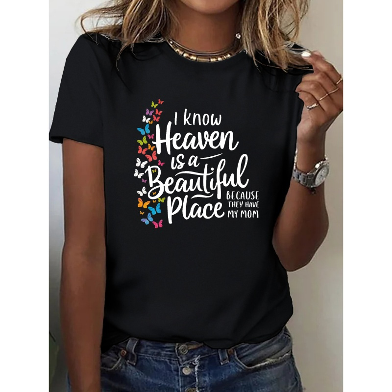 

Heavenly Tribute To Mom Pure Casual Women's T-shirt Comfort Fit