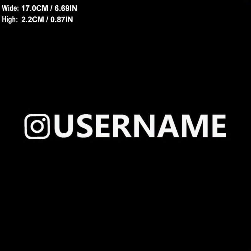 

Custom Instagram Username Decal - Personalized Social Media Pvc Sticker For Business And Personal Use, Ideal For Windows And Other Smooth Surfaces