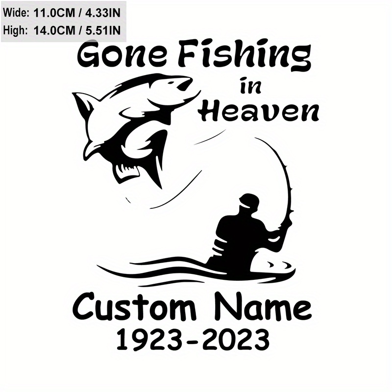 

Personalized In Memory Of Decal - Custom Pvc Vinyl Car Window Sticker – Remembrance Tribute For Fishermen