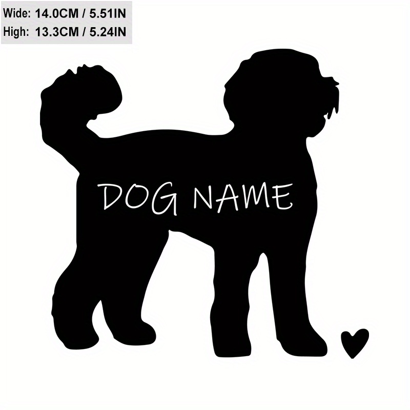 

[customization] Black Custom Dog Name Doodle Decal Labradoodle Decal Goldendoodle Decal Name Sticker Doodle Life Decal Doodle Sticker Dog Mom Sticker