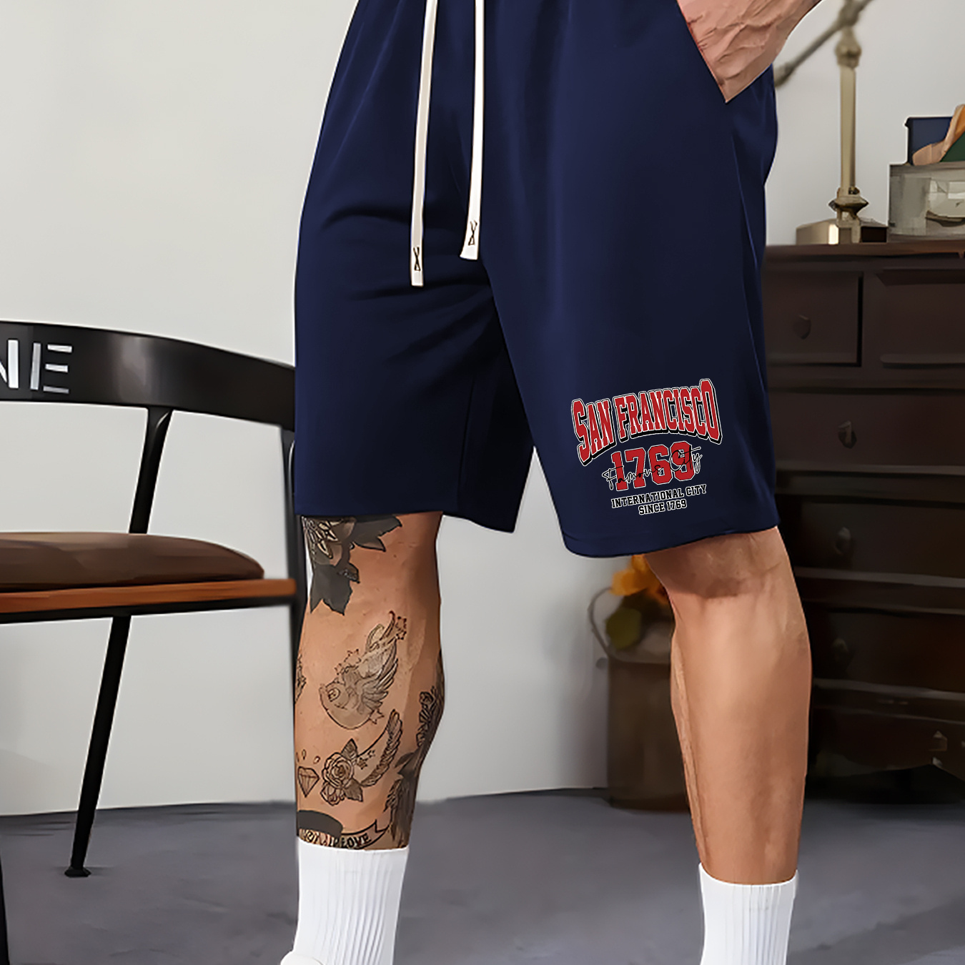 

San Francisco 1769 Print Comfortable Shorts For Men With Stylish And Unique Patterns, Suitable For Sports, Leisure, Daily Outdoor Activities, And Home Workouts