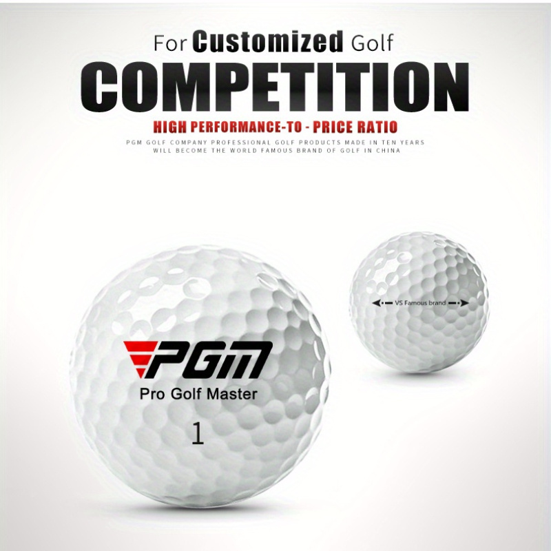 

Pgm Golf Balls (three-layer Balls For Competition) 3-ball Color Box Packaging, 12-ball Color Box Packaging