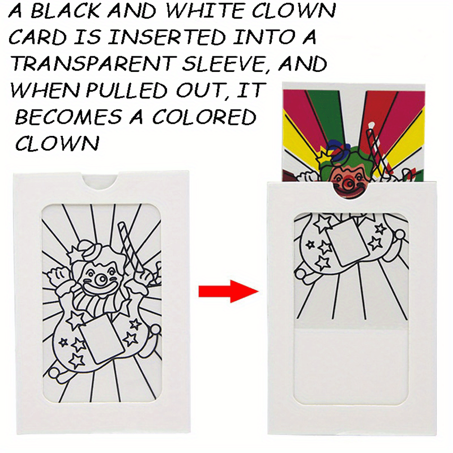 Clown Color - Changing Card, Clown * Color - Changing Card. * Used for  Drawing - Board Coloring, a * That Turns White Pictures