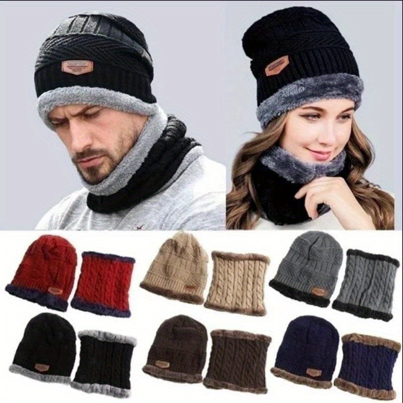 

1pc Winter Beanie Hat For Men Knitted Hat Winter Cap Beanie Women Thick Neck Scarf Cap Balaclava Mask Bonnet Hats