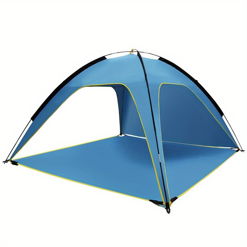 

Quick-setup Spacious Beach Tent With Uv Protection - Durable Polyester Coating, Waterproof & Ventilated For Outdoor Adventures