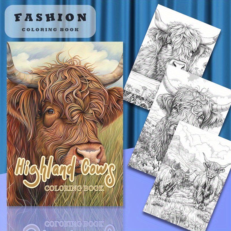 

Highland Cows Coloring Book: 22 Pages Of Fun And For 14 And Up