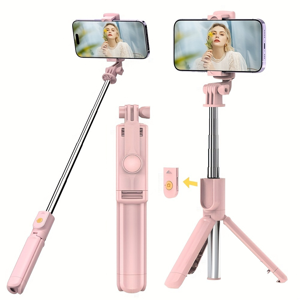 

Wireless Selfie Stick Tripod Stand With Remote Extendable Phone Tripod Stand For Iphone Samsung Mobile Phone Live Streaming Selfie Photos