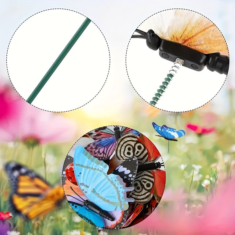 Conjunto de 10 Piezas de Mariposas Luminiscentes que Brillan en la Oscuridad para Jardín y Decoración Exterior