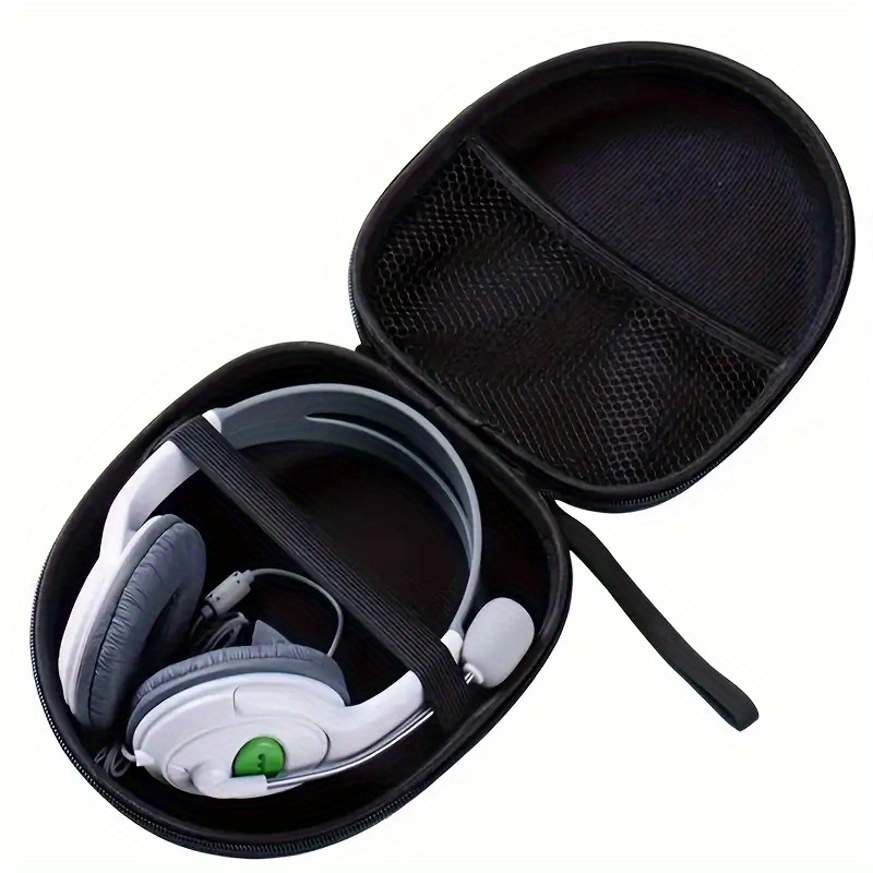 

Hard Shell Headphone Case - Shockproof Protective Travel Carrying Storage Bag For Wireless Headset With Cable And Accessories Organizer Pocket