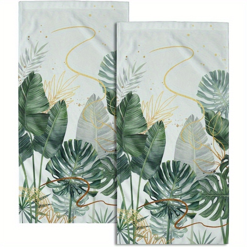 

2pcs, Towels, - Polyester , Decor For , Bathroom, Spa, And Gym,