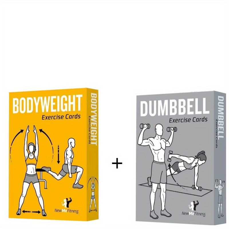 

Reapp 2 Pack Bodyweight Workout Cards, Instructional Fitness Deck For Women & Men, Beginner Fitness Guide To Training Exercises At Home Or Gym (bodyweight, Vol 1 + Dumbbell Vol1 )