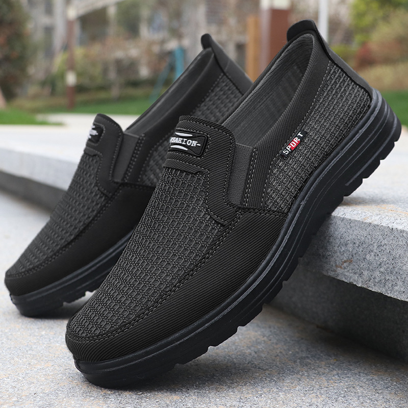 mens breathable non slip durable sneakers slip on low top casual shoes summer outdoor fishing comfy 2