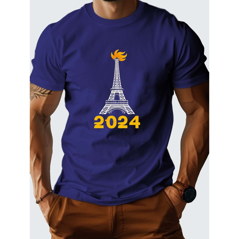 

Eiffel Tower With 2024 Pure Cotton Men's Tshirt Comfort Fit