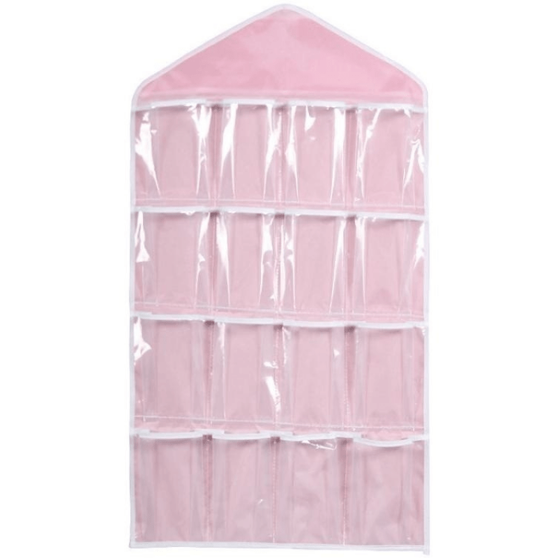 16 pocket door hanging shoe organizer clear storage rack Temu