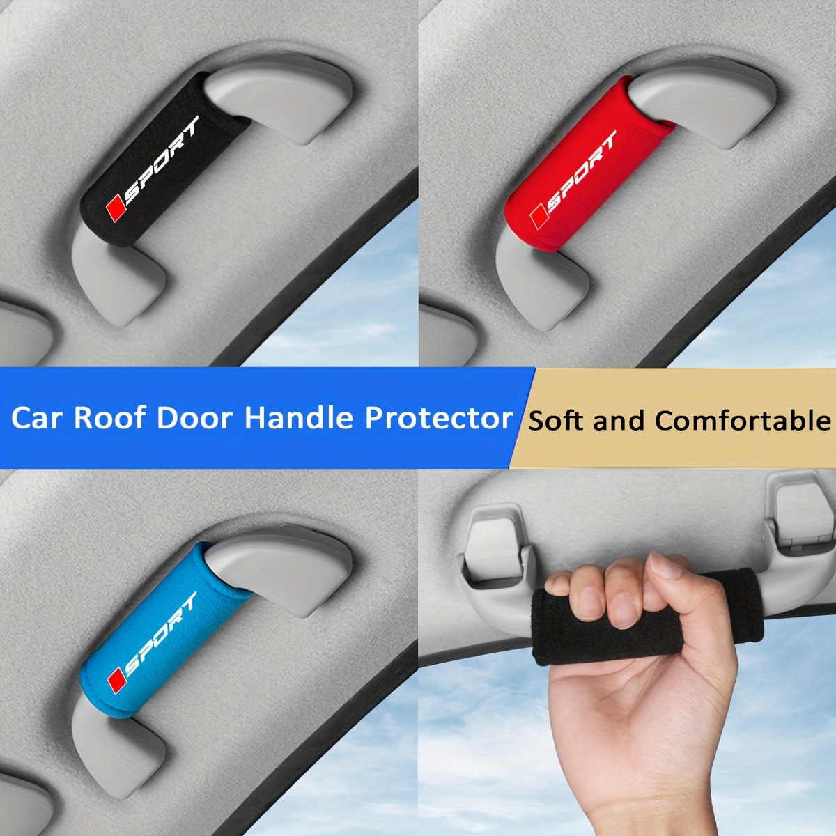 

Soft And Comfortable Car Roof Door Handle Protector - Suitable For Audi, For Bmw, , Vw, For Toyota - Cotton Material