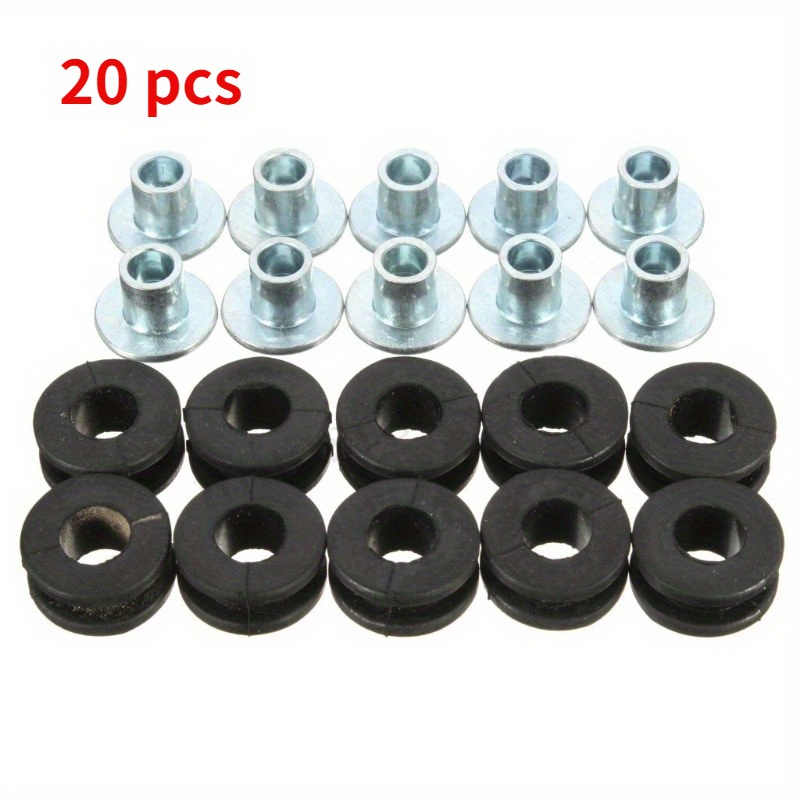 

20pcs Alloy Steel Motorcycle Fairing Grommets Kit - Vehicle Specific Fit Rubber Cushions For Street Motor Scooters Side Cover Panels