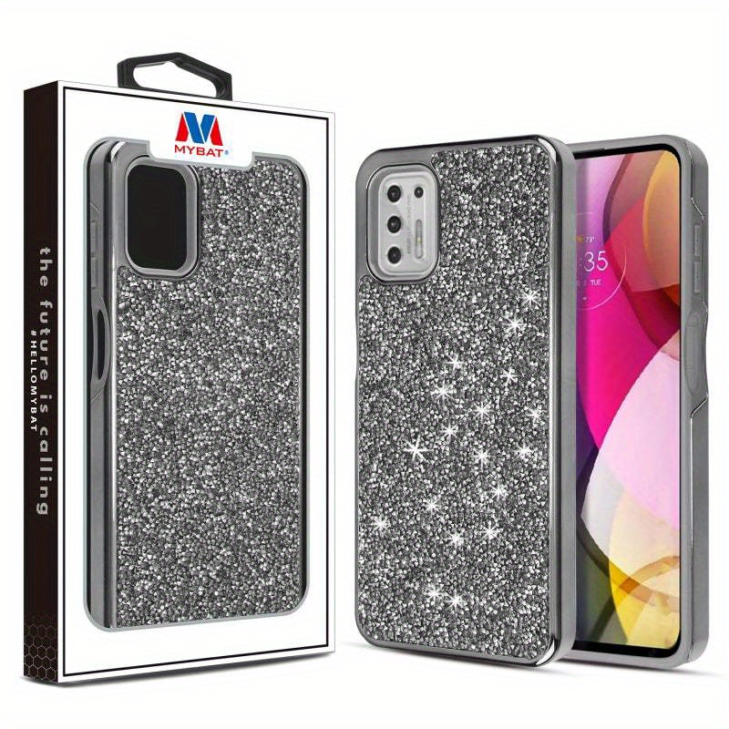 

Encrusted Rhinestones Hybrid Case For (2021) - Electroplated Gun Metal/ Iron Gray