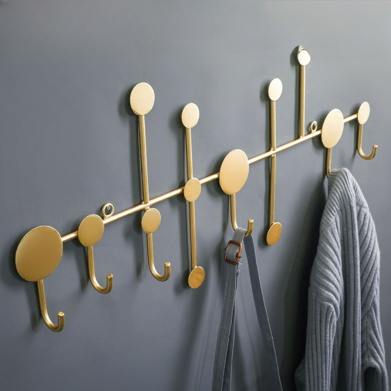 

Contemporary Metal Wall Mount Coat Hooks With Special Function Design - Home Decorative Hanging Rack With Seamless Adhesive Hooks Included