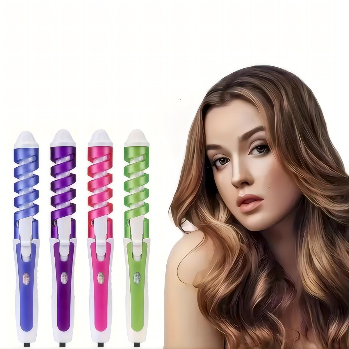 

Curling Iron, Rotating Curling Iron, Fast Heating, Portable, Suitable For Home And Travel Use, Gifts For Women, Mother's Day Gift