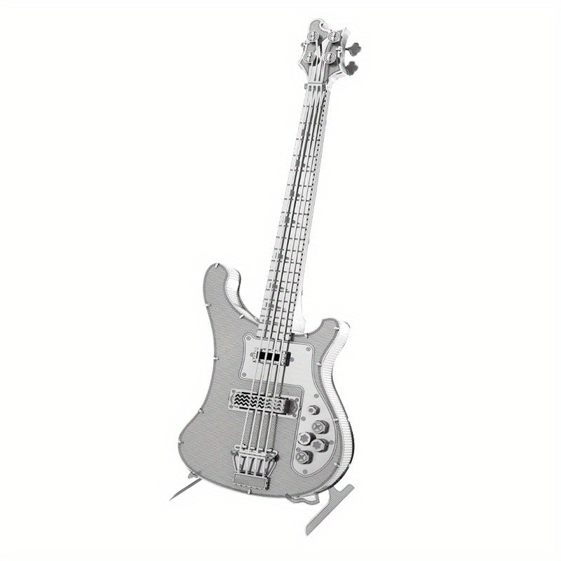 Image of Guitar New 3d Metal Puzzle Model Kits Laser Cut Puzzles Jigsaw Toy
