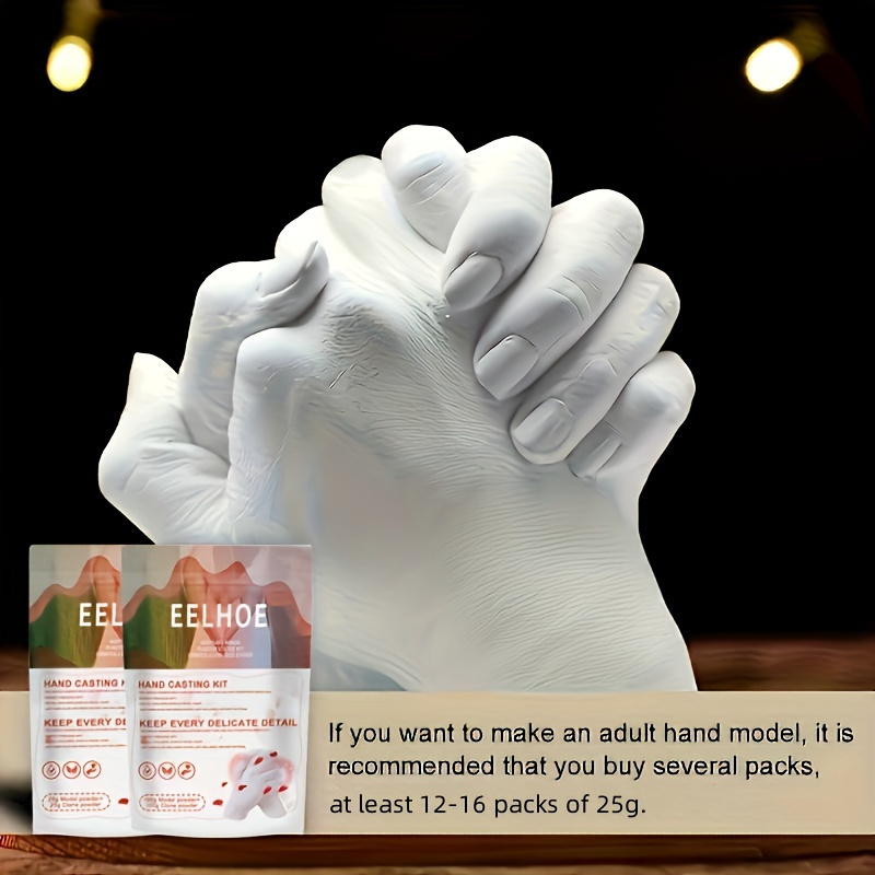 

Diy Couple's Hand Casting Kit - Ultra-realistic 3d Cloning Technology, Perfect For Valentine's & Christmas Gifts