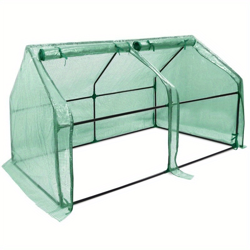 

Trmlbe Greenhouse Small Cold Frame Outdoor Cold Protection Greenhouse With Grid Protective Fence Tomato Greenhouse Film Garden And Balcony - Green, 180x90x90cm