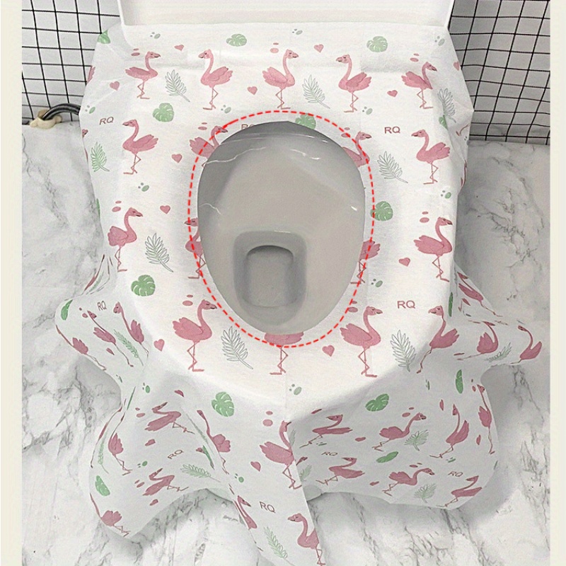 

10pcs Non-woven Fabric Disposable Toilet Seat Covers - Full Coverage, Waterproof, Double-layer, Individually Wrapped Portable Travel Toilet & Pads