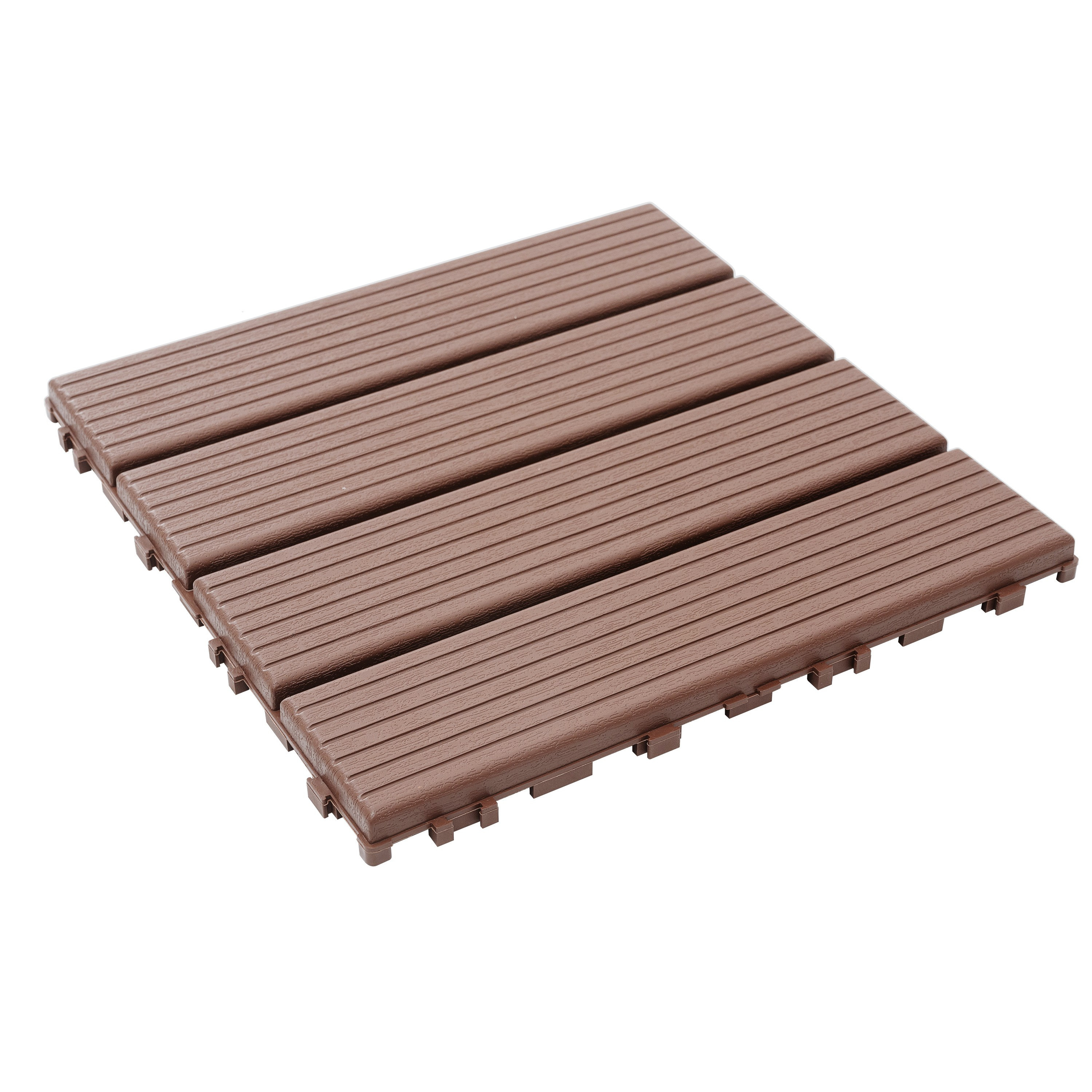 

27pack/44pack Plastic Interlocking Deck Tiles - 12"x12" Square, Waterproof, Patio Decking Tiles For Poolside, Balcony, Backyard - Installation, Sturdy Pp Material, Indoor/outdoor Use