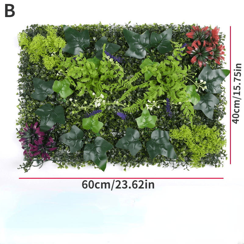 Image of Artificial Plant Wall Home Decor Background Wall Dense Artificial Turf Wall Scenery Outdoor Decoration Welcome Wall