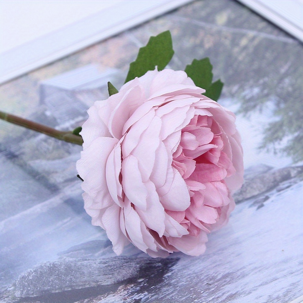 

10 Pcs Artificial Flower Peony Fake Flower Western Rose Tea Rose For Wedding Home Table Decor